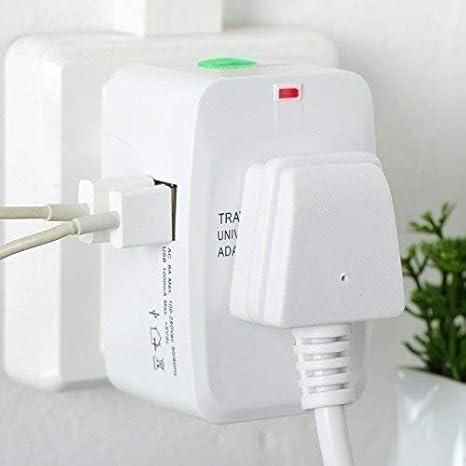 International Travel Adapter with Built in Dual USB Charger Ports