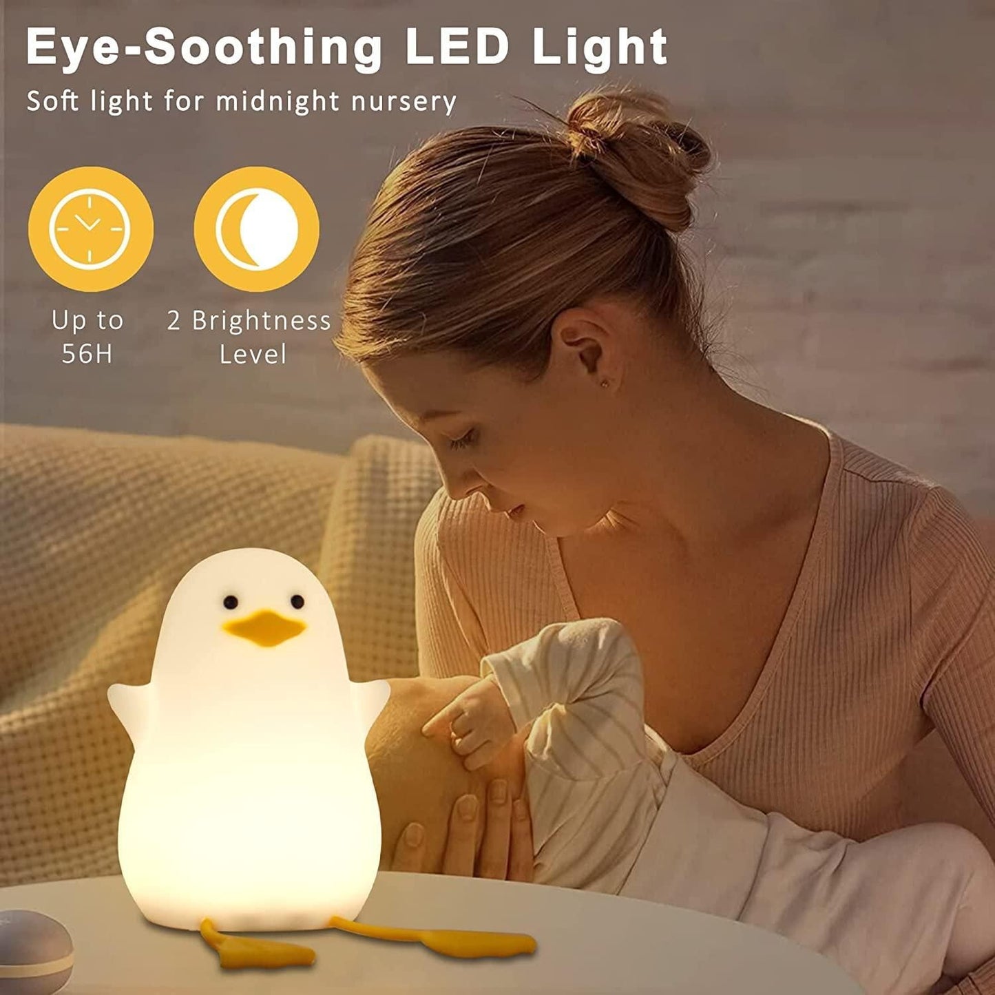 Duck Silicone Night Light – The Perfect Nursery Companion for Peaceful Nights