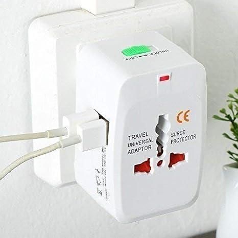 International Travel Adapter with Built in Dual USB Charger Ports